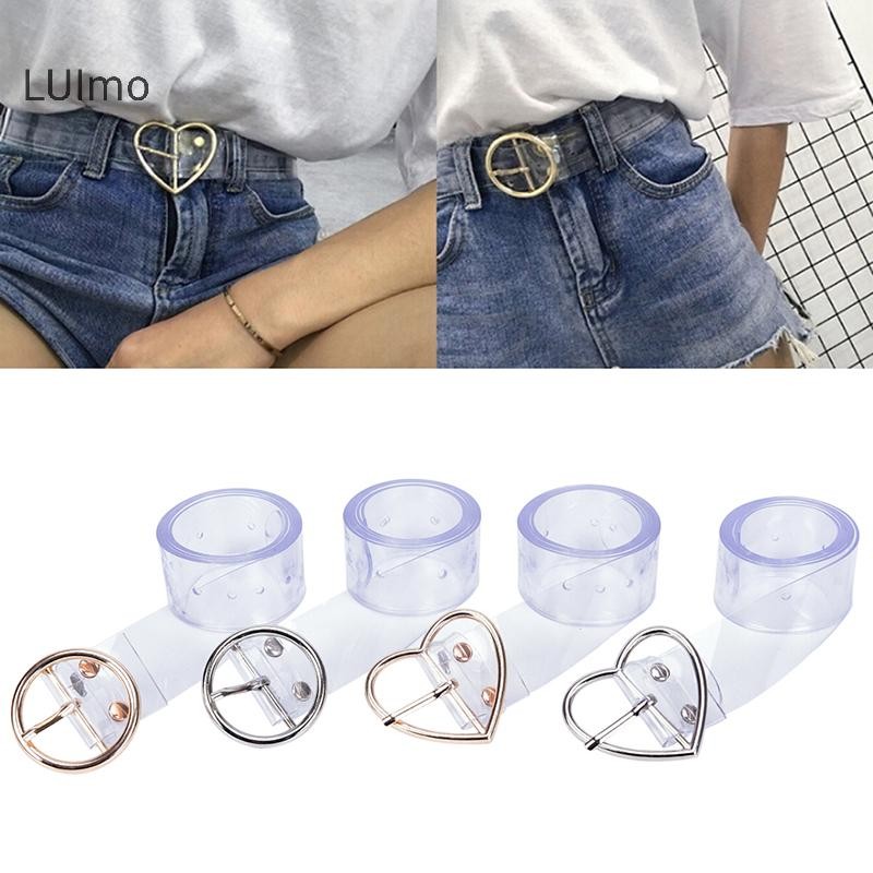 Luimo Nữ Dài Trong Suốt Thắt Lưng Trái Tim Pin Khóa Thắt Lưng Nữ Thắt Lưng Quà Tặng Sbs