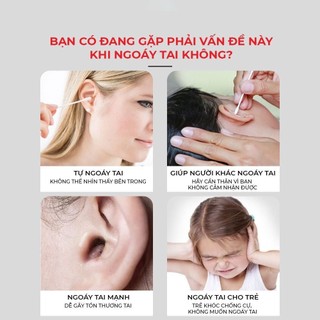 Dụng cụ lấy ráy tai Lokykin có gắn camera hình ảnh sắc nét an toàn dùng cho người lớn và trẻ con