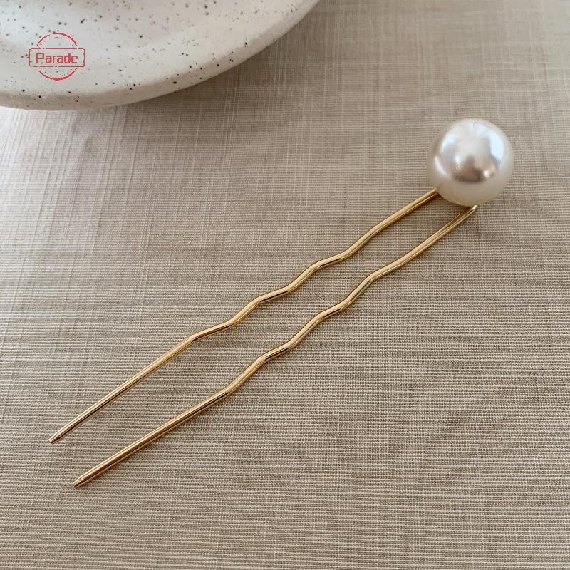 Diễu Hành 2 Chiếc Ngọc Trai Giả Kẹp Tóc Hình Chữ U Thiết Kế Xoắn Dành Cho Nữ & Bé Gái Phụ Kiện Tóc Dính Dụng Cụ Tạo Kiểu Tóc VN