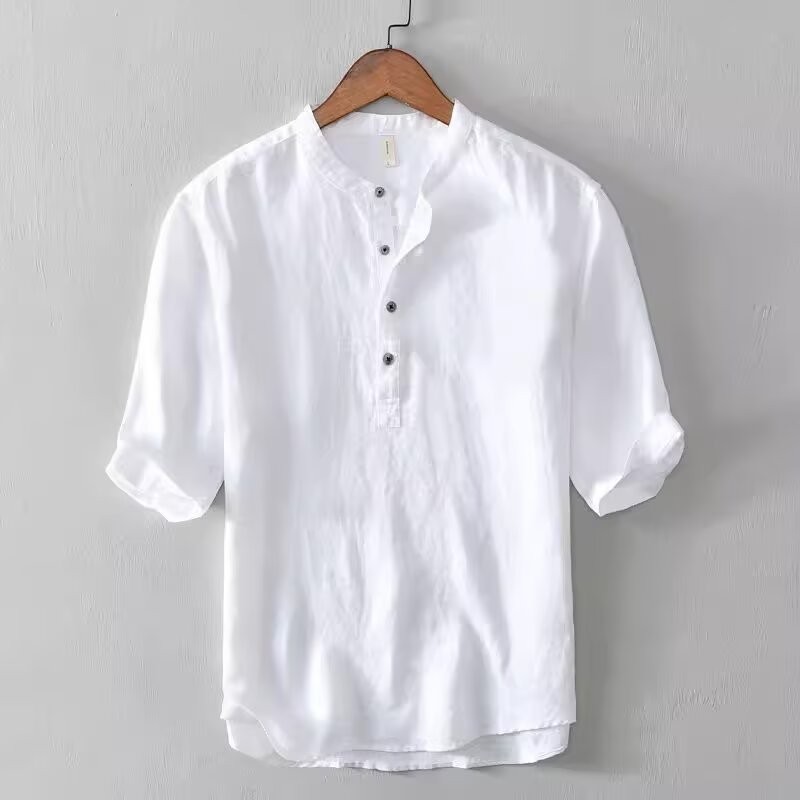 M-8xl Nhật Bản Cơ Bản Áo Sơ Mi Polo Nam Plus Size Top Trơn Dáng Rộng Tay Ngắn Quá Khổ Áo Sơ Mi | BigBuy360 - bigbuy360.vn