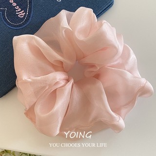 Yoing / ngọt ngào Nhẹ nhàng Màu Gạc Dây Buộc Tóc Nữ Đuôi Ngựa Thấp Phụ Kiện Tóc