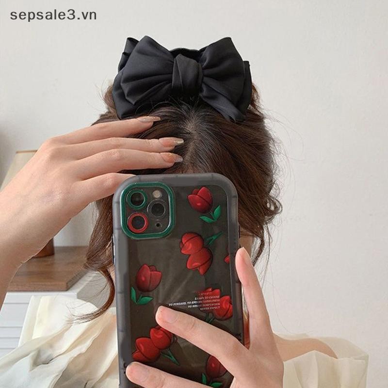 # Sepsale # Kẹp Vuốt Tóc Nơ Lớn Thời Trang Cho Nữ Kẹp Tóc Bé Gái Tóc Lớn Cua Đen Kẹp Tóc Trắng Kẹp Tóc Phụ Kiện Tóc.