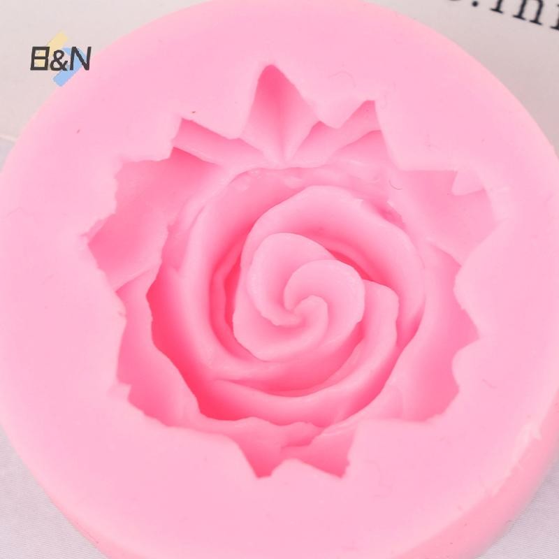 Khuôn silicon hoa hồng B & N 3D Khuôn silicon trang trí bánh kẹo mềm Khuôn bánh quy sô cô la.