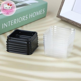 Moonlights 10 / 50 Chiếc Nhựa Vuông Mặt Trăng Bánh Hộp Trứng-Yolk Puff Hộp Đóng Gói Vàng Vuông Vỉ Trứng Lòng Đỏ Hộp Bánh Ngọt EN