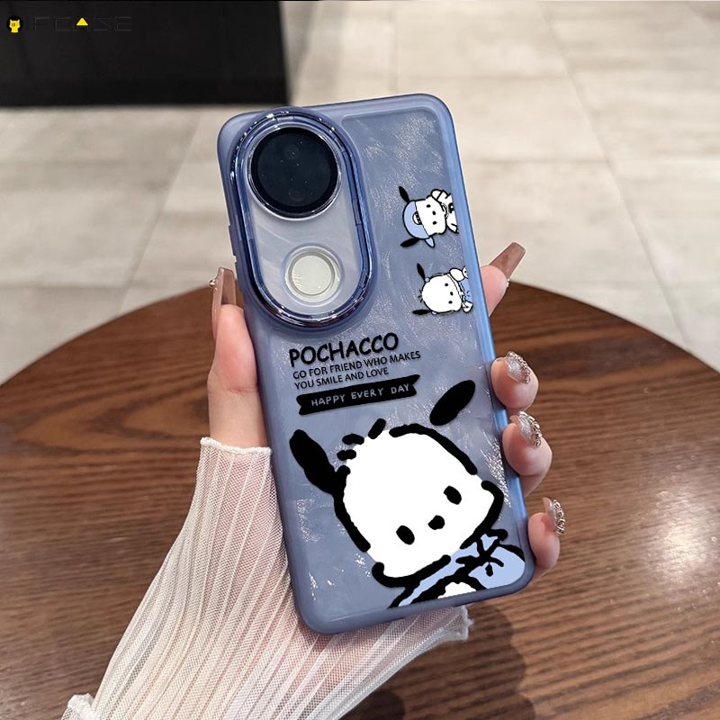 Dành cho iQOO Neo 10 9 9S 8 7 Pro Plus 6 5 SE Racing Lite 5S 3 5G Ốp điện thoại Pochacco Dog Puppy Phim hoạt hình có ống kính máy ảnh Bảo vệ vỏ mềm trong suốt Ốp lưng