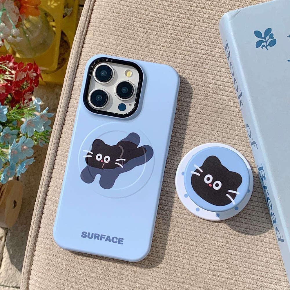 Ốp Lưng Cứng Tương Thích Với iPhone 13 13Pro 13ProMax 14 14Pro 14ProMax 15 15Pro 15ProMax 16 16Pro 16ProMax 17 17Pro 17ProMax Vỏ Nam Châm Họa Tiết Mèo Bơi