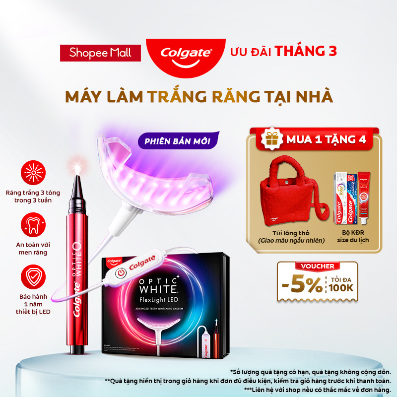 [MỚI] Máy làm trắng răng Colgate Optic White O2 Flex Light (Bao gồm Bút ...
