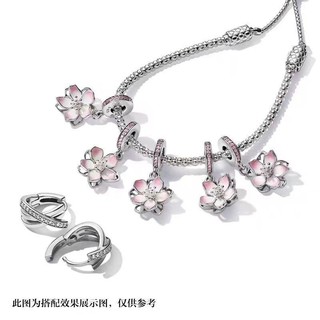 Hàng Spot [2024 Mới] Mặt dây chuyền Sakura DIY Sáng tạo Bạc 925