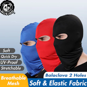 Musion Balaclava Với Mặt nạ 2 lỗ Ice Silk Chống bụi Động cơ đi xe đạp Balaclava ngoài trời