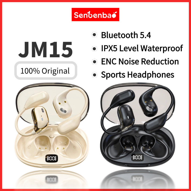 Senbenbao JM15 Tai Nghe Thể Thao Bluetooth Không Dây 5.4TWS Micro Khử Tiếng Ồn HiFi Chống Thấm Nước Cho Đèn LED Dispaly