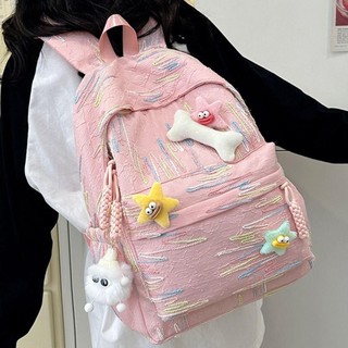 Ba lô HOBBYIN, Túi đi học Nylon siêu nhẹ, Ba lô du lịch dung tích lớn đơn giản