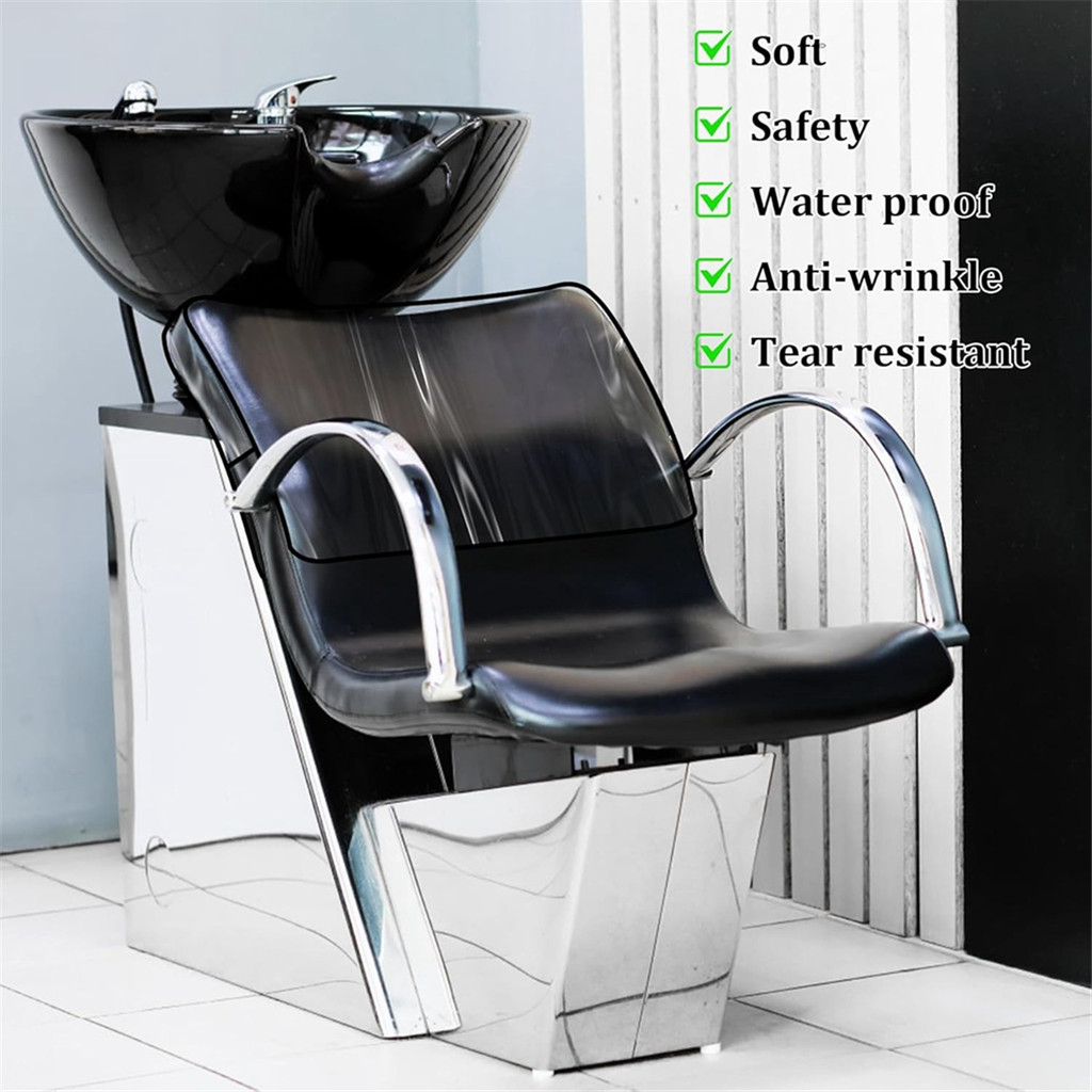 2 Gói Bảo Vệ Bọc Ghế Salon, Trong Suốt Ghế Làm Tóc Vuông Cho Phù Hợp Với Hầu Hết Các Ghế Tiêu Chuẩn