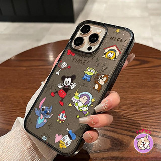 Cute cartoon avatar Phone Case for IPhone1716 15ProMax 13 15 New 12Pro Soft 14Promax Transparent Glitter Powder SF