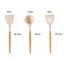 ITRUMPET 3 Cái / bộ Xẻng Thìa Silicon, Nồi Nướng Chịu Nhiệt Màu Be, Dụng Cụ Nhà Bếp Chống Dính Bền Đẹp Chống Trơn Trượt Dụng Cụ Nấu Ăn Chảo Chiên