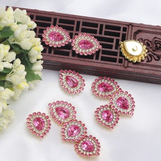 16 * 20mm Màu Hỗn Hợp Hai Lớp Trái Tim Hướng Dương Kim Cương Mắt Ngựa Kim Cương Bông Tuyết Trái Tim Giọt Nước Kim Cương Đáy Phẳng Kim Cương Handmade Tự Làm Chất Liệu