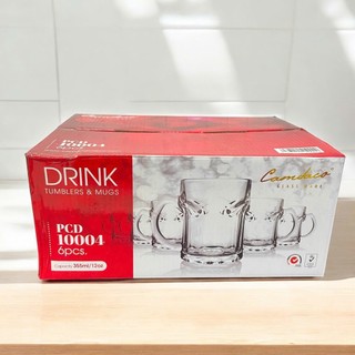 Bộ 12 Ly Cốc Thủy Tinh 332 Uống Bia Có Quai 355ML – PCD10004 Cẩm Đạt - Trường An VN