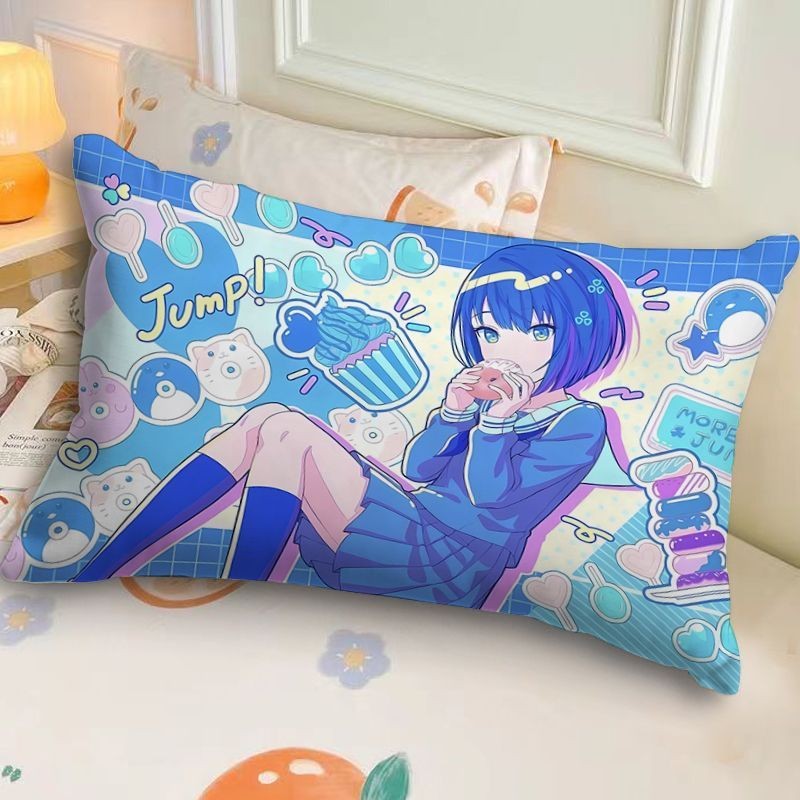 Dự án SEKAI HÌNH MÀU SẮC! Gối Anime Kagamine Twins – Đệm Sofa Phòng Ngủ Mềm – Trọn Bộ 50x30cm / 60x40cm (Vỏ Gối + Chèn)