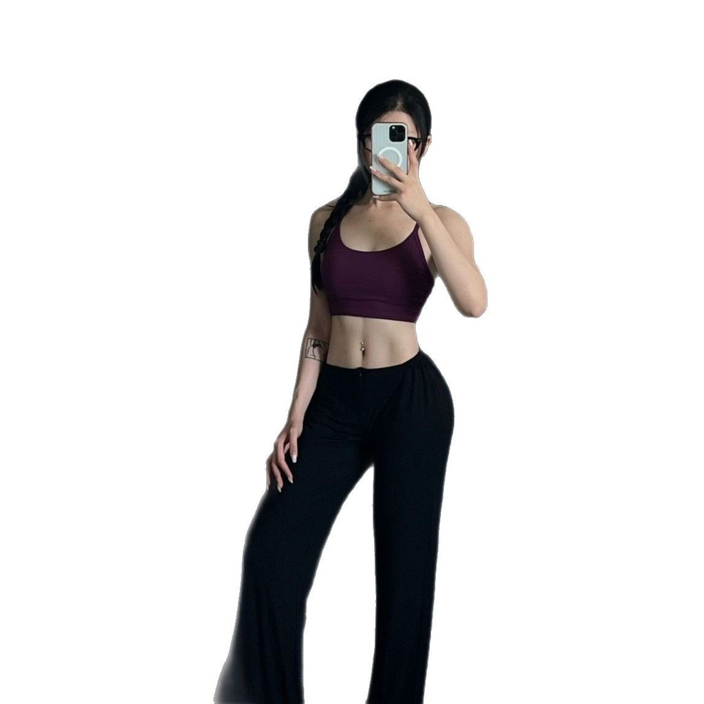 BS1 Dây Kéo Thể Dục Yoga Pilates Quần Thể Thao Nữ Drap Quần Thẳng Vải Co Giãn Cao SB1