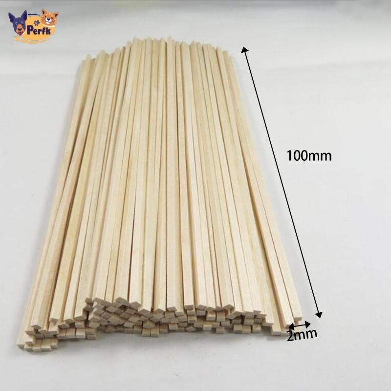 100 Chiếc Que Gỗ Chưa Hoàn Thành, Gỗ Thủ Công Gỗ Vuông Dowel Rod, Dowel Strip