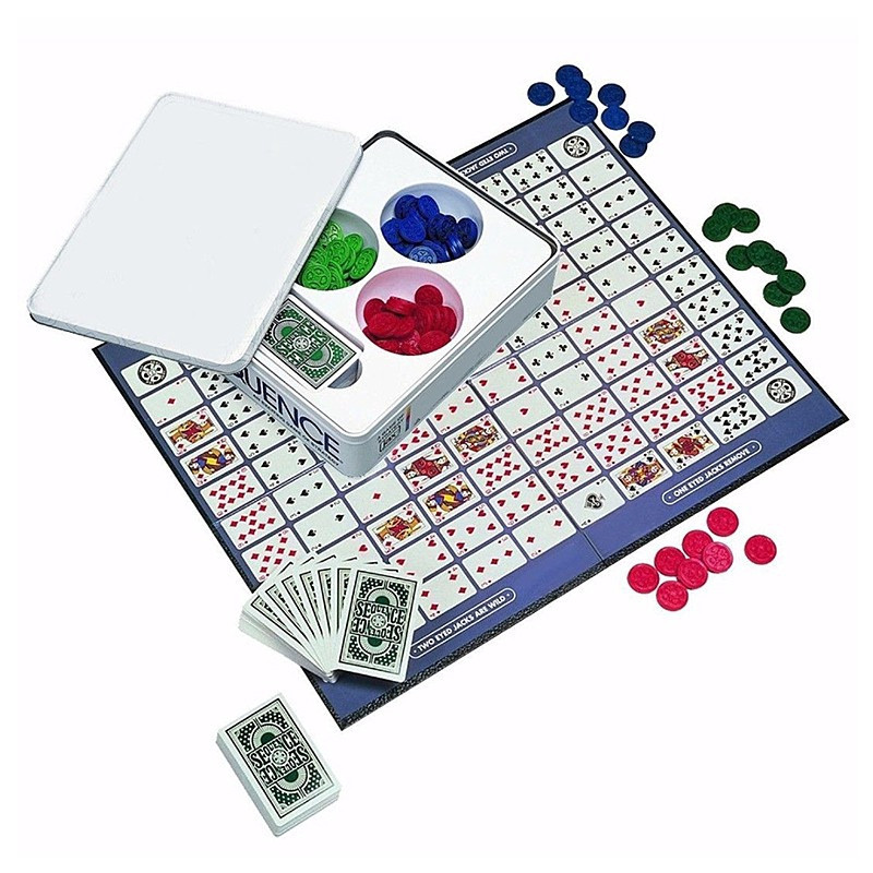 [Luật Việt] Trò chơi Sequence chip nhựa game gia đình vui vẻ Tigar