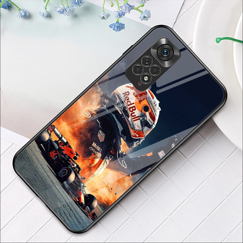 Ốp điện thoại kính cường lực Max Verstappen 02 cho Xiaomi Redmi Note 13 pro plus 12 4G 11 10 5G 9