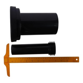 FURNIGO 2 Bộ Phận Vệ Sinh, Ống Kết Nối Nhà Vệ Sinh Gắn Tường Vít, Ống Chất Thải Nhà Vệ Sinh PP Màu Đen