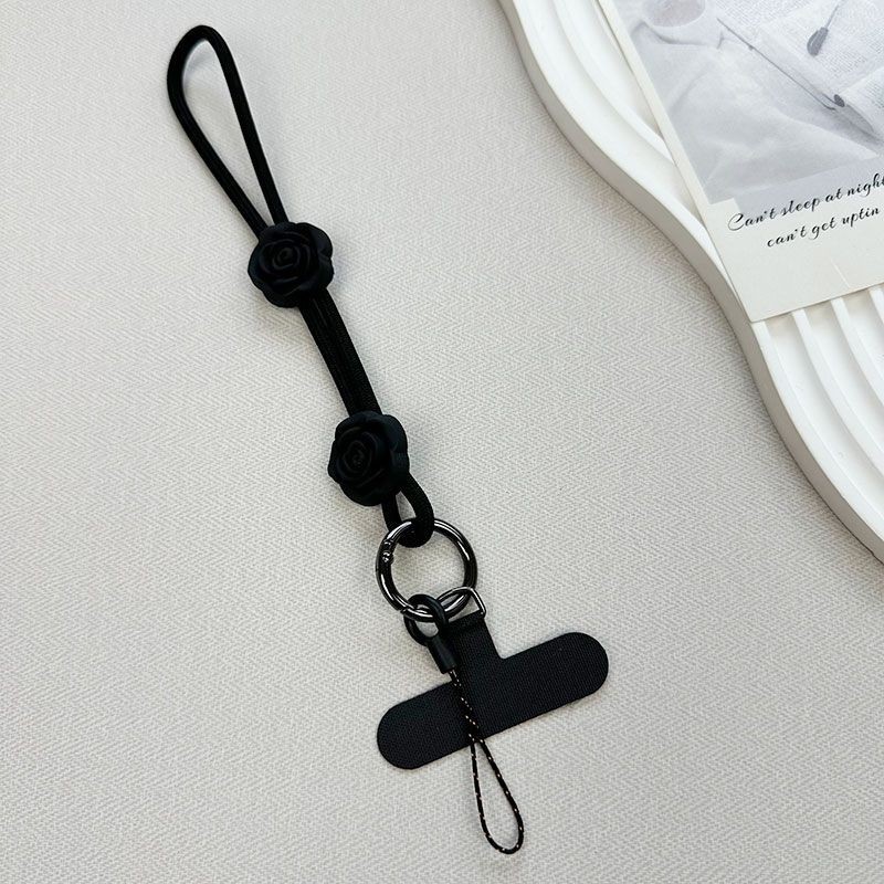 Phụ kiện điện thoại di động Cao cấp Phong cách Chanel Dây buộc điện thoại di động Dây đeo cổ tay ngắn Di động Dây buộc chống sốc Kẹp chắc chắn Móc khóa chống thất lạc Điện thoại di động