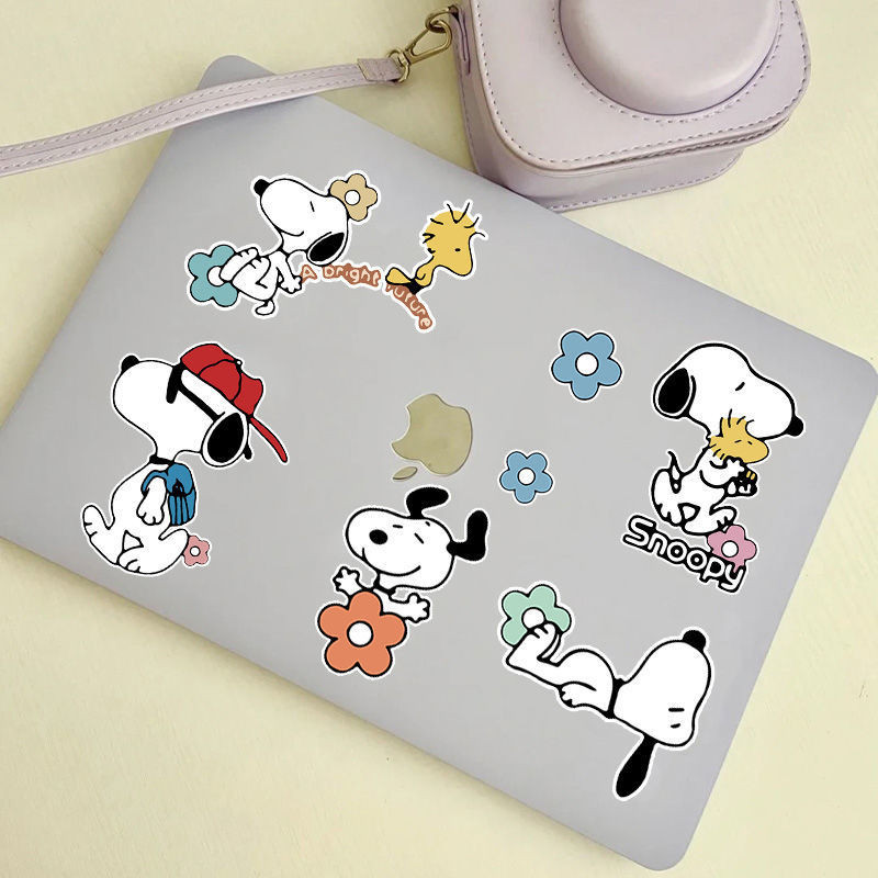 Phim hoạt hình dễ thương Snoopy nhãn dán trang trí cho ô tô, máy tính xách tay, iPad, điện thoại di động, cốc nước, xe máy, nhãn dán trang trí, chống thấm nước