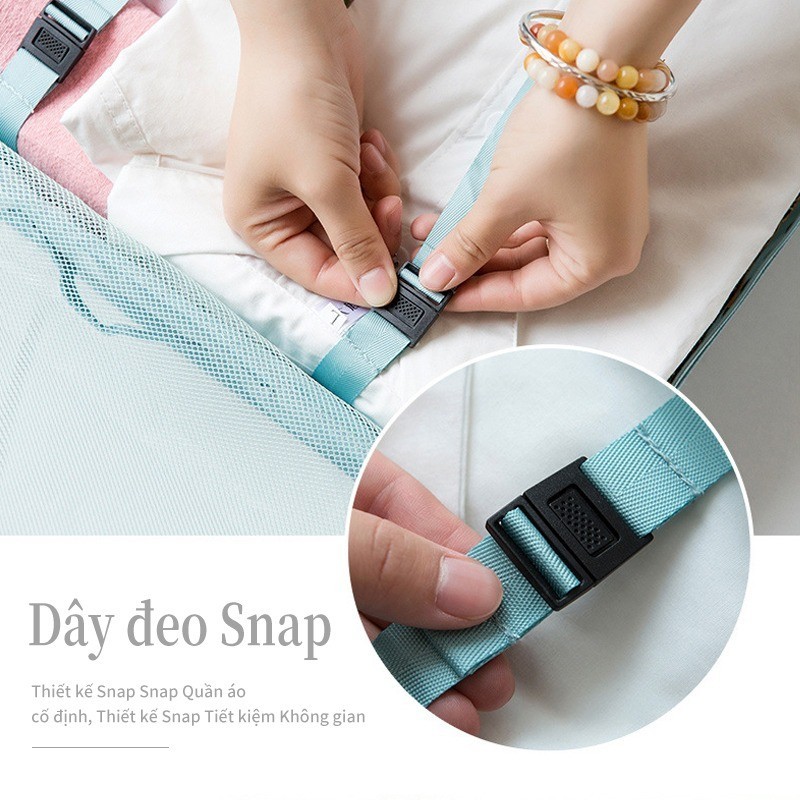 Set 7 Túi Du Lịch Đa Năng Chống Nước Dung Lượng Cao Thiết Kế Lưới Minh Bạch Và Có Thể Nhìn Thấy Dễ Dàng Phân Loại