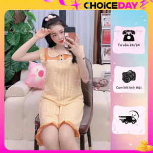 Set lụa hàn sọc caro màu sắc trẻ trung năng động (freesize <52kg)
