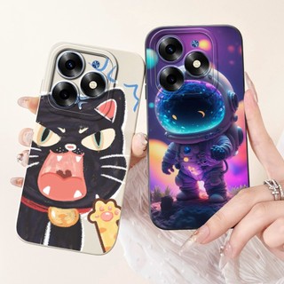 Tecno Spark 20 20C Spark 20 Pro 4G Vỏ bảo vệ ống kính Spark20 20C 20Pro KJ5 KJ6 BG7 BG7n Vịt dễ thương Phi hành gia Phim hoạt hình Jelly Vỏ điện thoại silicon mềm