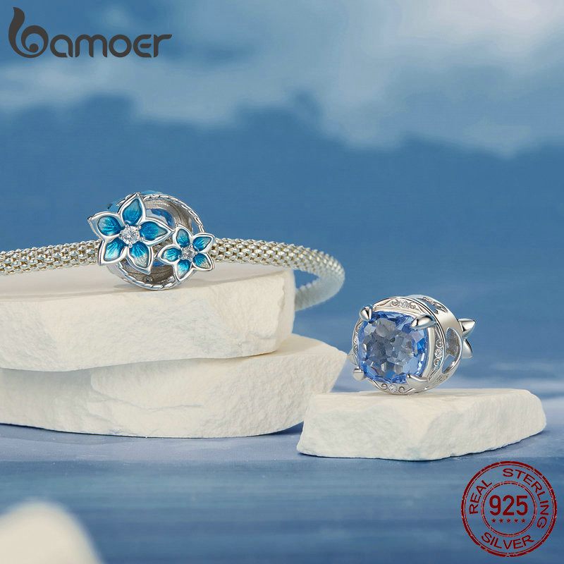 Bamoer 925 Sterling Sliver Charm Bướm Mặt Dây Chuyền Phụ Kiện Series Cho Vòng Tay