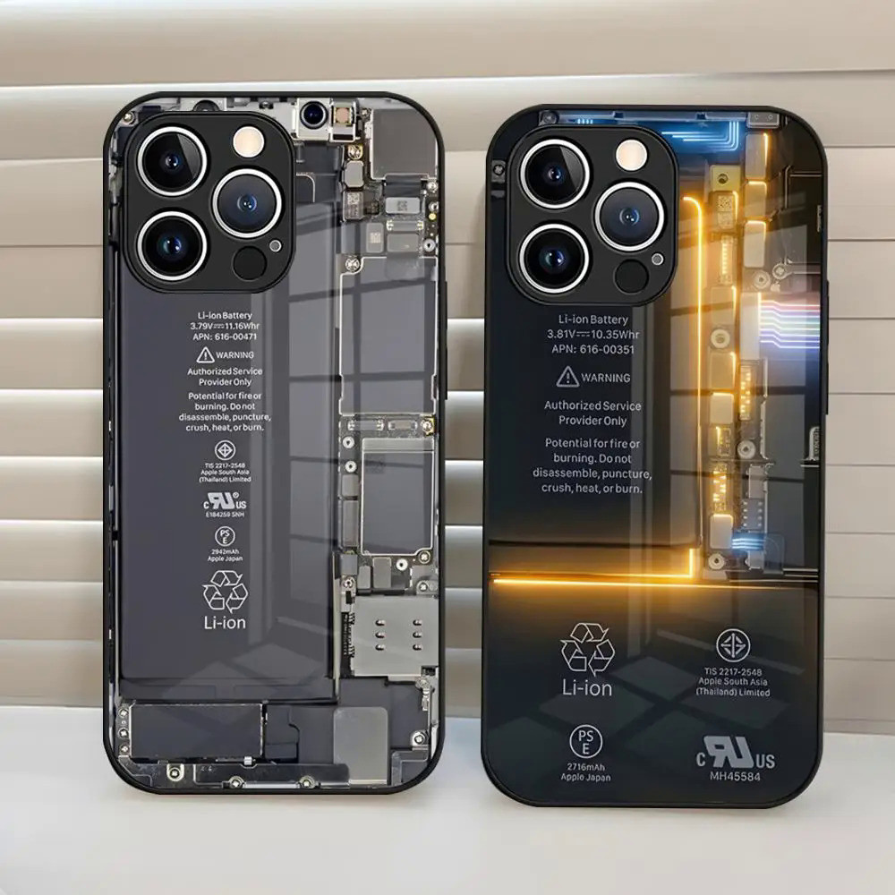 BK-1 Bo Mạch Chủ Bảng Mạch Ốp lưng Kính Cường Lực Ốp Lưng Cho iPhone 17,15 Pro Max 14 Pro 12 11 13 Mini X XR XS 8 7 Plus SE 0821