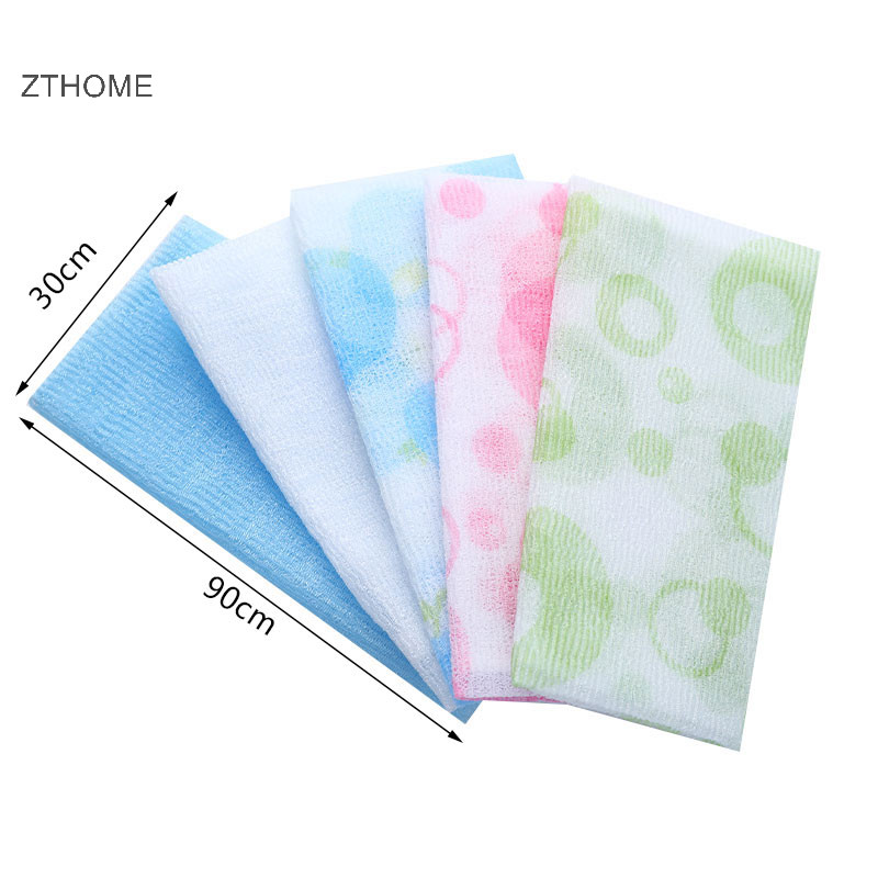 Zthome Nylon Rửa Khăn Vải Làm Đẹp Da Cơ Thể Tẩy Tế Bào Chết Tắm Tắm Giặt Nóng