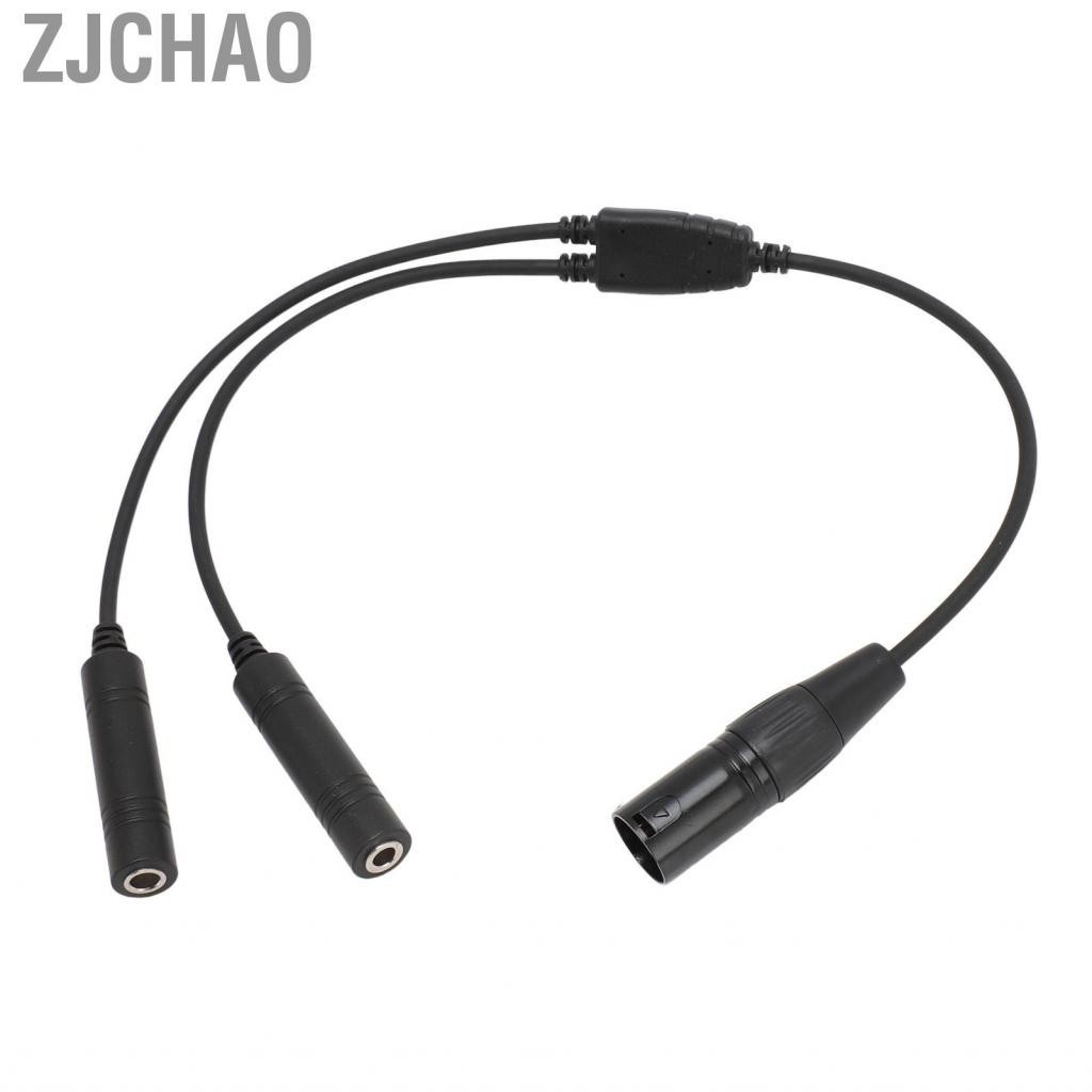 Zjchao Aviation Headset Adapter  Headphone Cable Stable Performance GA Dual Plug To 5 Pin XLR and Play for Most Of Headsets