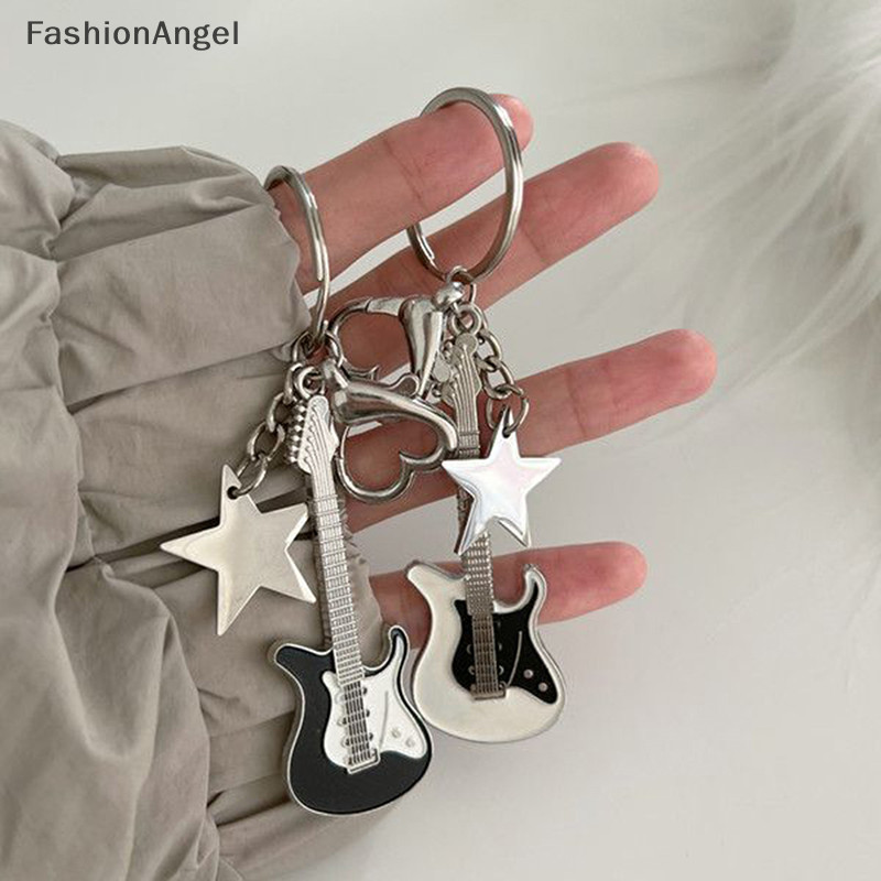 FashionAngel Y2k Guitar Trái Tim Tình Yêu Ngôi Sao Cho Nữ Ngọt Ngào Thoáng Mát Xu Hướng Thời Trang Mặt Dây Chuyền Vintage Thẩm Mỹ Phụ Kiện Quà Tặng Mới TH