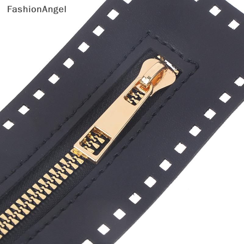 FashionAngel Có Thể Thay Thế DIY May Da Dây Kéo Hữu Ích Cho Túi Móc Phần Cứng Soild Dây Kéo May Phụ Kiện Túi Xách Da Dây Kéo TH
