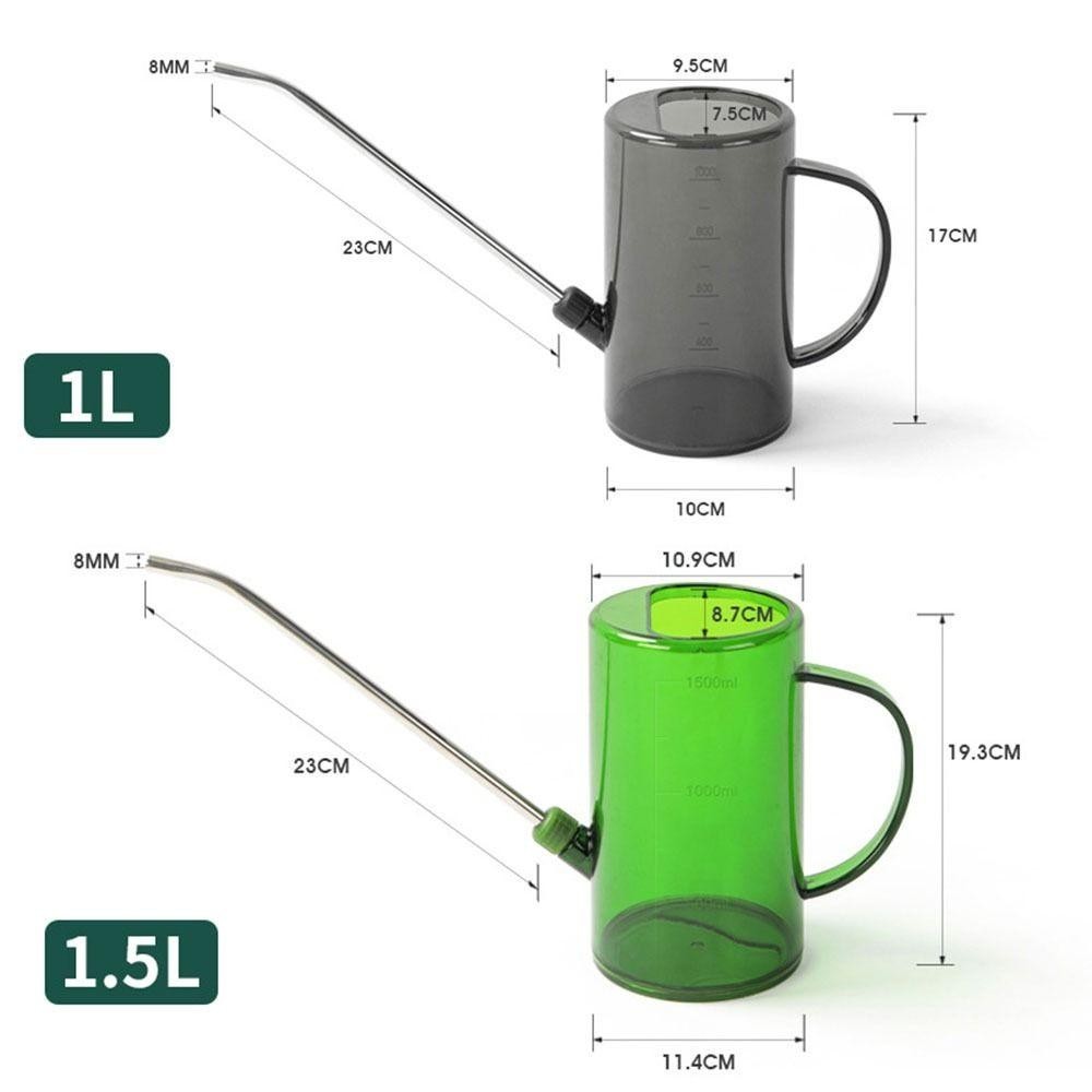 ITRUMPET 1 Cái Bình Tưới Cây, 1L / 1.5L Hoa Ấm Siêu Tốc Tưới Hoa, Miệng Dài Dung Tích Lớn Có Thể Đo Được Làm Vườn Bình Tưới Cây Văn Phòng Tại Nhà Sân Vườn Ngoài Trời Bãi Cỏ