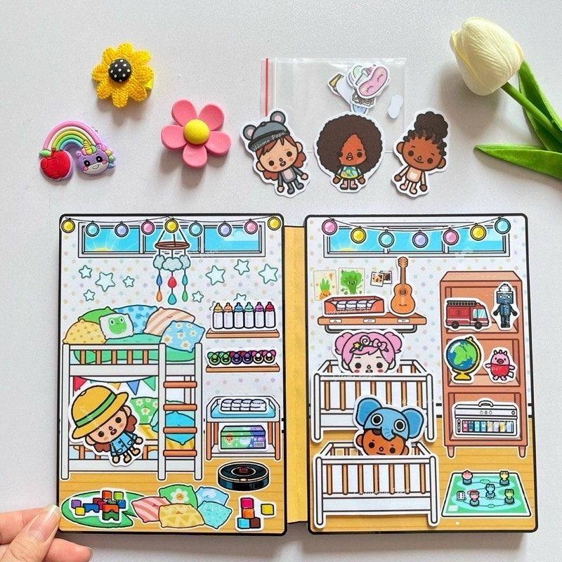 Cuốn Sách Toca Boca 2 Độc Đáo Thú Vị Dành Cho Bé squishy giấy tự làm đồ chơi sách thủ công Đồ Chơi - Squishy - Kuromi