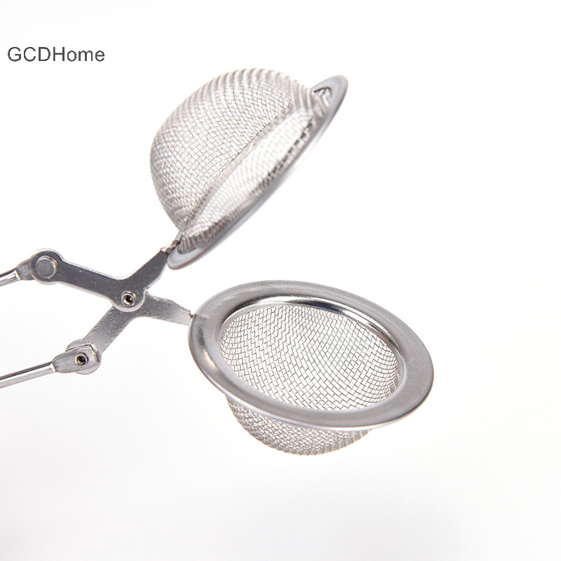 Gcdhome Thìa Inox Trà Pha Lọc Bóp Lá Thảo Dược Lưới Lọc HOT