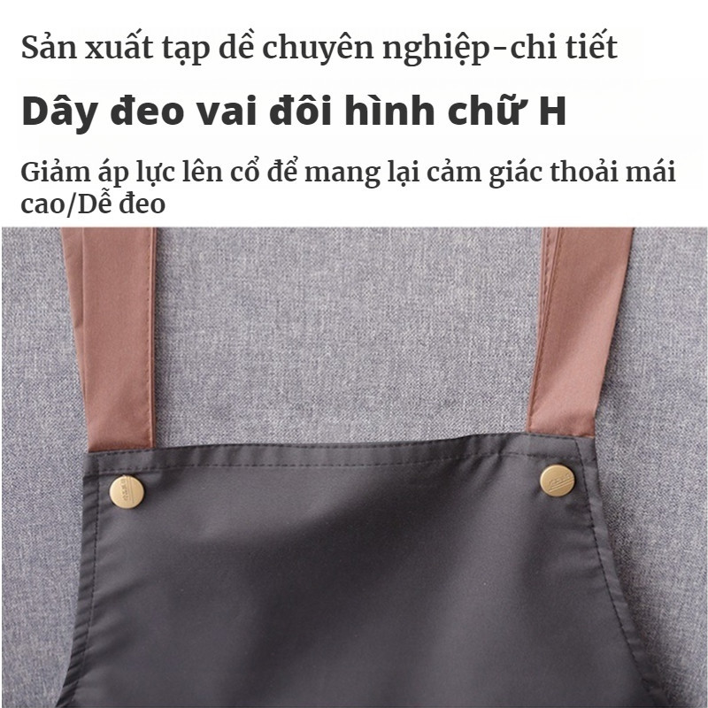 Tạp Dề Thời Trang Nhà Bếp Chống Thấm Nước Và Chống Dầu Phục Vụ Quần Áo Làm Việc Tạp Dề Nữ Phong Cách Hàn Quốc