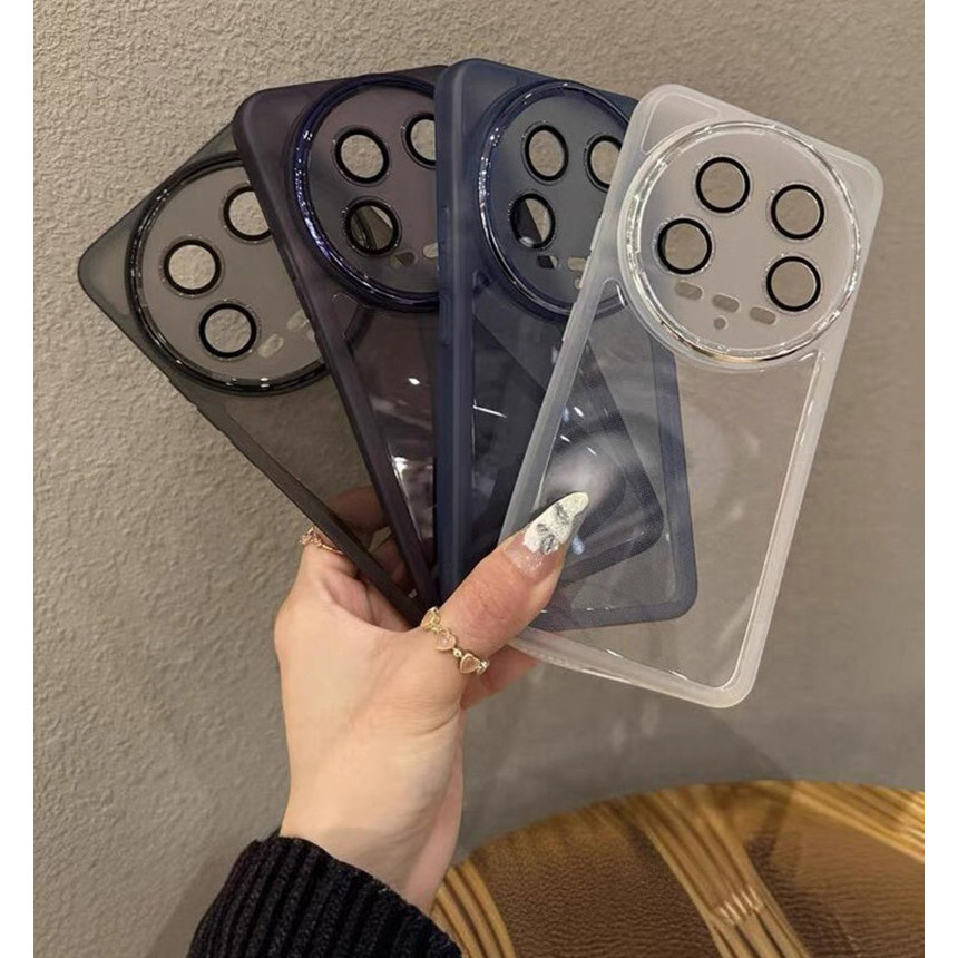 Dành Cho Xiaomi 14 Ultra 13 13T 12 12T 11 Lite 9 9T 10 11T Pro Mờ Ốp Lưng Silicon Trong Suốt Bảo Vệ Ống Kính Máy Ảnh