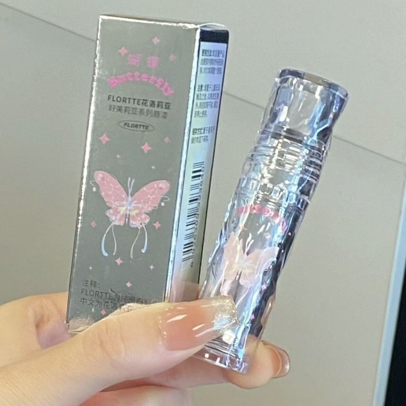 Flortte Lip Glaze Mirror Finish Water-Gloss Chống Dính Vết Gương QSBC