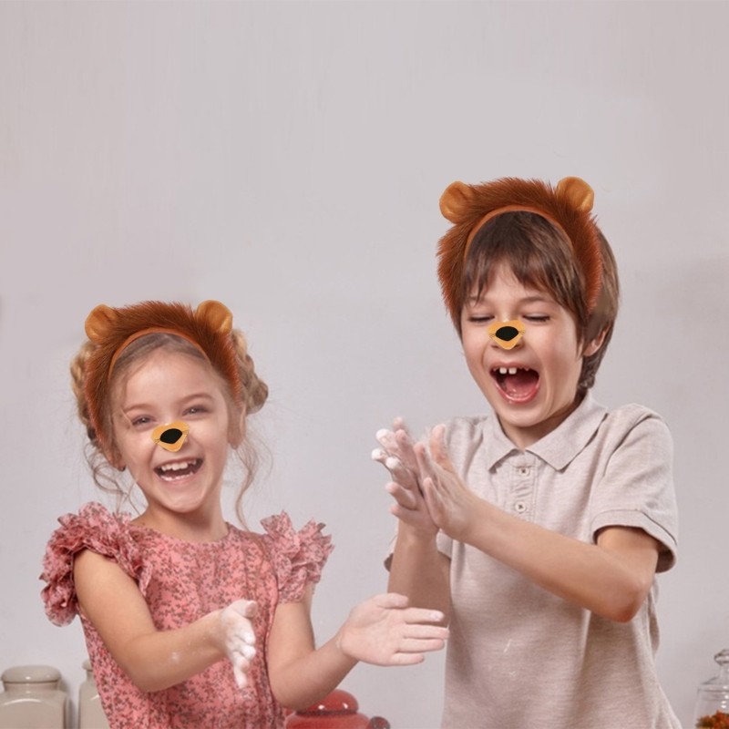 Yoioi Halloween Sư Tử Trang Phục Bộ Trang Phục Cho Bé Sinh Nhật Halloween Sư Tử Trang Phục Sư Tử Băng Đô Quấn Tóc Đuôi Nơ