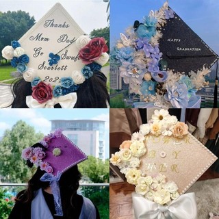 Nhãn dán METALWRK EVA, Mũ tốt nghiệp đại học Topper Mũ tốt nghiệp Nhãn dán trang trí, Đồ dùng dự tiệc Trường trung học DIY Long lanh Mũ tốt nghiệp