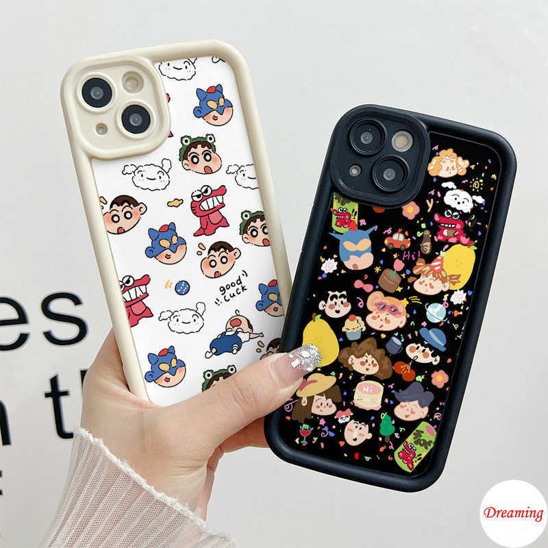 Ốp Lưng Cho OPPO Reno 12 11 10 8 7 6 5 4 3 A7 A5S A5 A9 A3S A12E F11 Pro F9 F7 A83 A98 A94 A93 A79 A78 Chống Rơi Thiết Kế Mắt Thiên Thần Motif Nhiều Đầu Và Động Vật