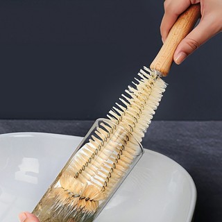 Cọ Vệ Sinh Bình Nước / Cà Phê / Các Loại Chai, Có Cán Bằng Gỗ Hình Tiện Dụng SUNND
