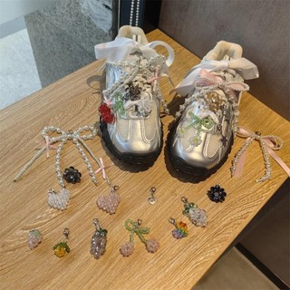 1 Chiếc Ba Lê Phong Cách Ngọc Trai Nơ Giày Trang Trí Hạt Pha Lê Hoa Anh Đào Giày Khóa Giày Hoa Phụ Kiện Cho Người Phụ Nữ Người