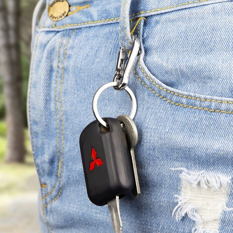 Móc khóa lò xo kim loại - mặt dây chuyền vòng chìa khóa ô tô đơn giản - Chống mất Hook Buckle cho leo núi ngoài trời