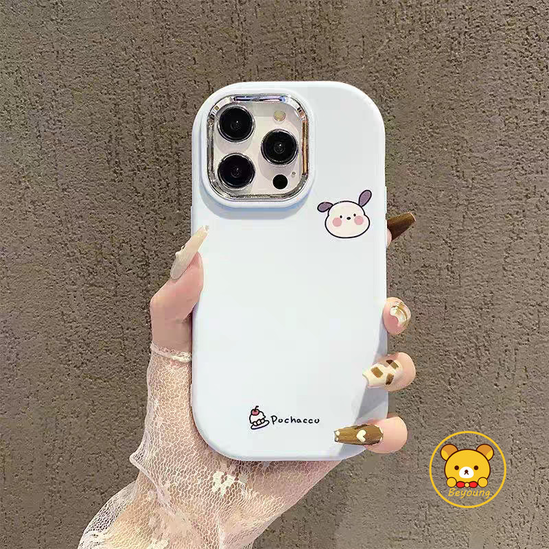 Ốp Điện Thoại Cặp Đôi Pochacco Hoạt Hình Cho iPhone 16 Pro Max 15 14 Plus 13 12 Mini 11 Pro Max X XR XS Max 8 7 6 6s Plus SE2 SE3 Vỏ Mềm Ốp Lưng Hello Kitty Dễ Thương